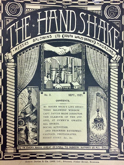 Image of the cover of The Handshake magazine