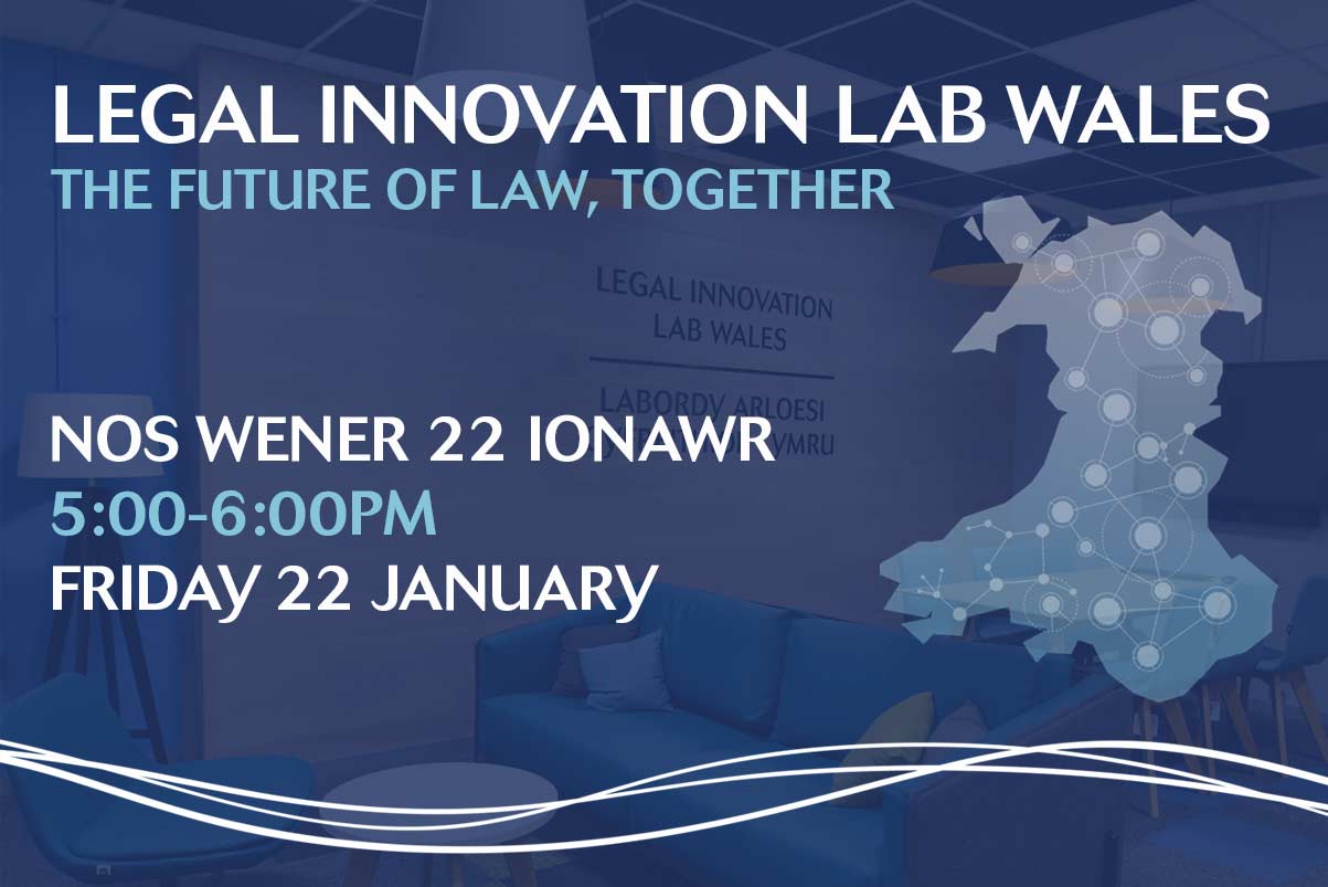 Legal Innovation Lab Wales event promotional graphic